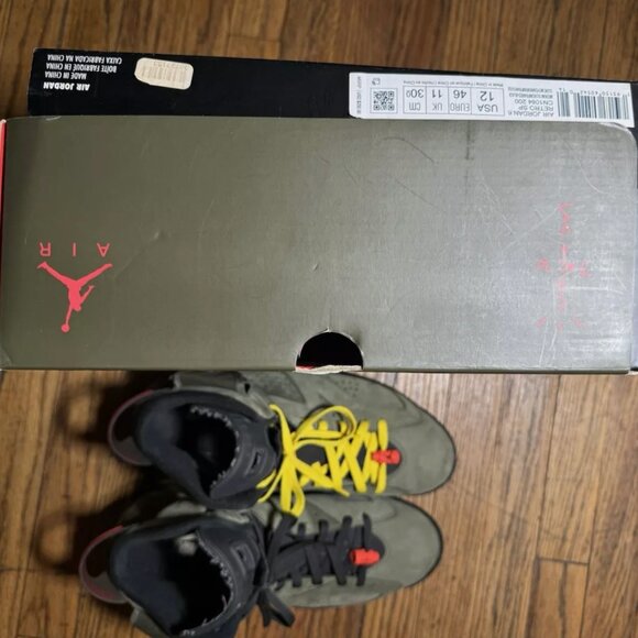 Travis Scott Jordan 6 Olive - Picture 2 of 4